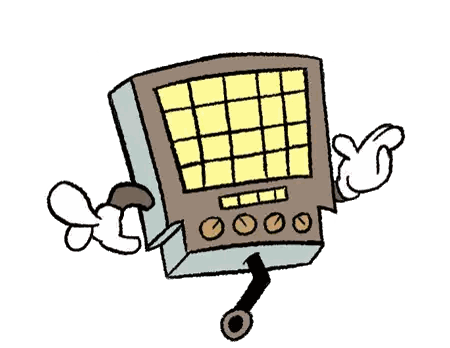 Cartoon Robot With Gloves Sticker