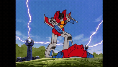 Cartoon Robot With Lightning