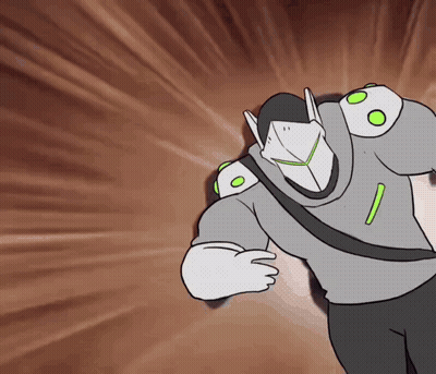 Cartoon Robot With Number 1 On Chest GIF