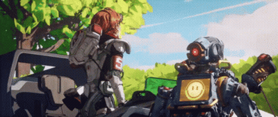 Cartoon Robot With Number 5 On Chest GIF