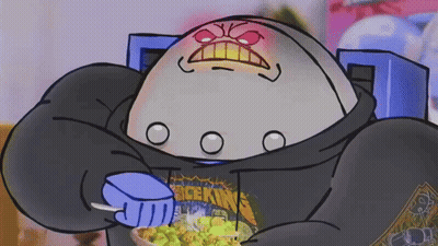 Cartoon Robot With Number 7 On Chest GIF