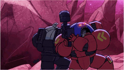 Cartoon Robot With Number 7 On Chest GIF