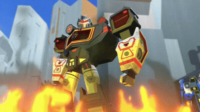 Cartoon Robot With Number 8 GIF