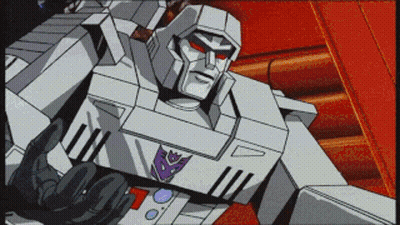 Cartoon Robot With Purple Wing On Chest GIF