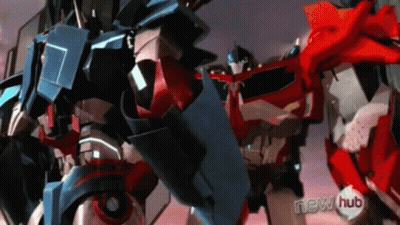 Cartoon Robot With Purple Wing On Chest GIF