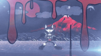 Cartoon Robot With Sword GIF