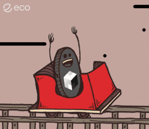Cartoon Roller Coaster Eco GIF
