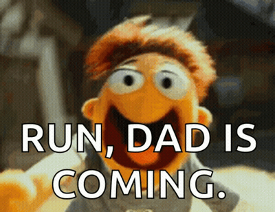 Cartoon Run Dad Is Coming GIF