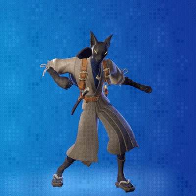 Cartoon Samurai With Sword GIF
