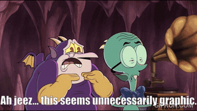 Cartoon Saying Ah Jeez This Seems Unnecessarily Graphic GIF