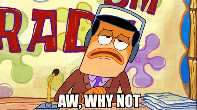 Cartoon Saying Aw Why Not With Radio Sign GIF