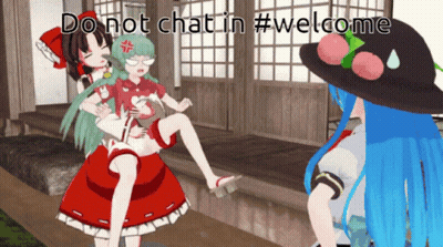 Cartoon Saying Do Not Chat In Welcome GIF