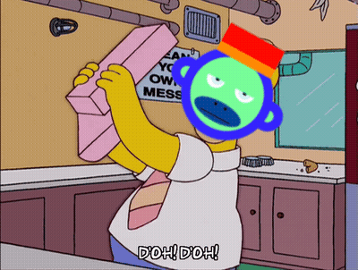 Cartoon Saying Doh Doh In Front Of Sign GIF