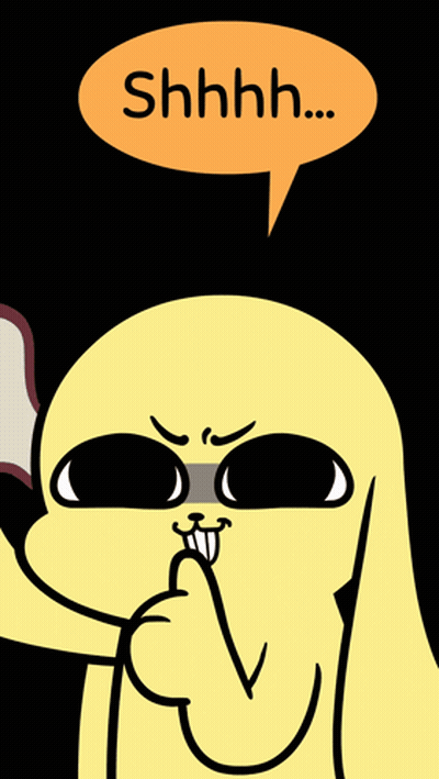 Cartoon Saying Don't Tell Nobody Whatcha Saw Now GIF