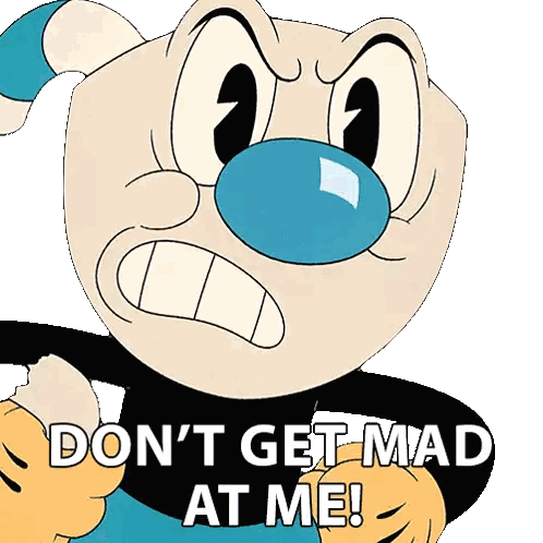 Cartoon Saying Dont Get Mad At Me Sticker