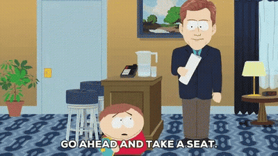 Cartoon Saying Go Ahead And Take A Seat GIF