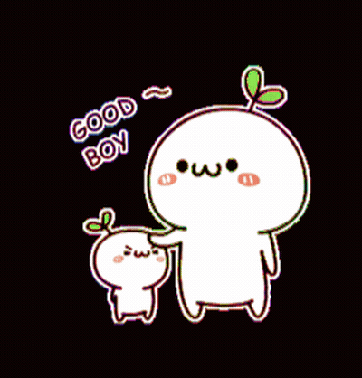 Cartoon Saying Good Boy Next To Another Cartoon GIF