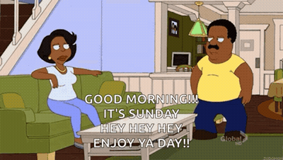 Cartoon Saying Good Morning Sunday GIF