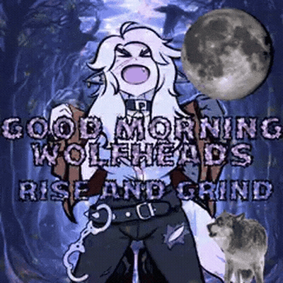 Cartoon Saying Good Morning Wolves Rise And Grind GIF