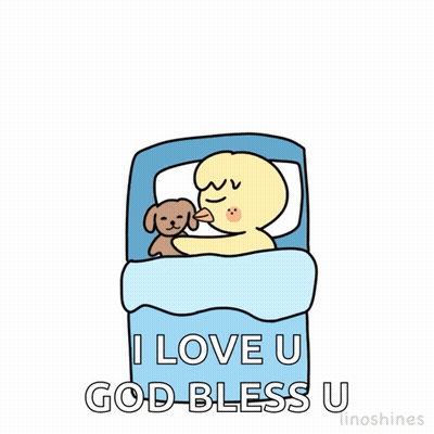 Cartoon Saying Good Night Sweet Dreams I Love U God Bless You GIF