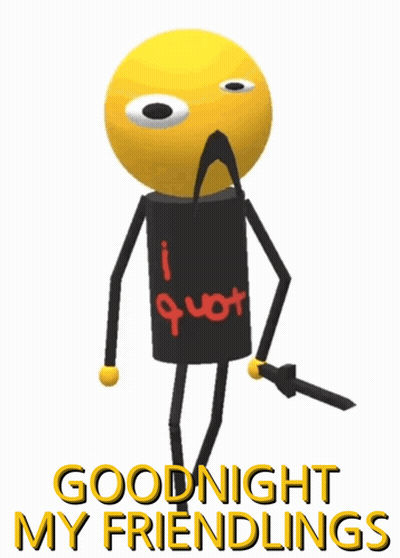 Cartoon Saying Goodnight My Friendlings GIF