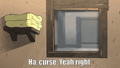 Cartoon Saying Ha Curse Yeah Right GIF