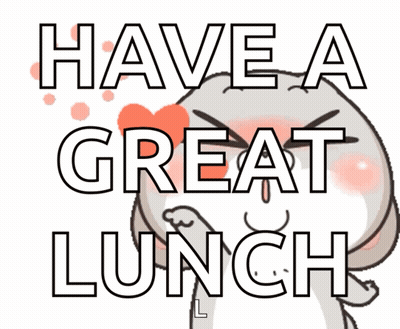 Cartoon Saying Have A Great Lunch With Heart In Mouth GIF