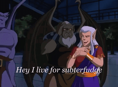 Cartoon Saying Hey I Live For Subterfudge GIF