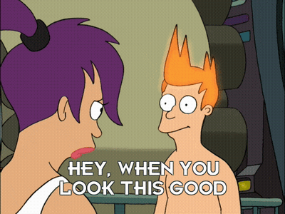 Cartoon Saying Hey When You Look This Good On The Screen GIF