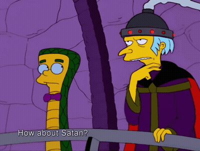 Cartoon Saying How About Satan Next To Snake GIF