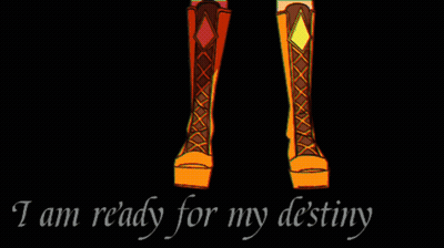 Cartoon Saying I Am Ready For My Destiny GIF