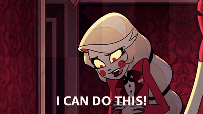 Cartoon Saying I Can Do This In Dark Room GIF