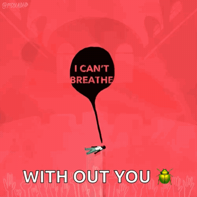 Cartoon Saying I Can't Breathe Without You GIF