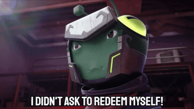 Cartoon Saying I Didn't Ask To Redeem Myself GIF