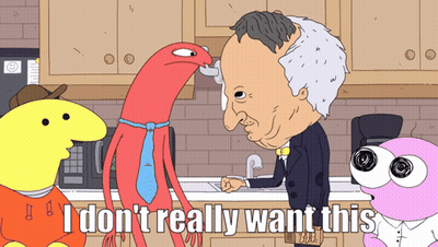 Cartoon Saying I Don't Want This GIF