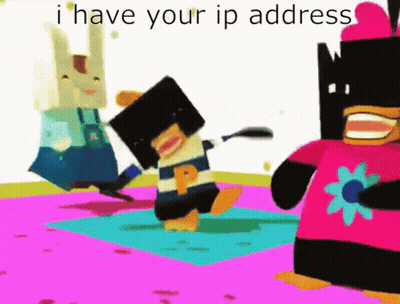 Cartoon Saying I Have Your IP Address GIF