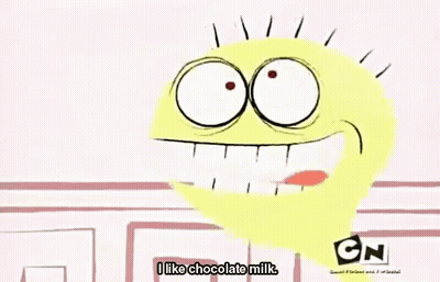 Cartoon Saying I Like Chocolate Milk GIF