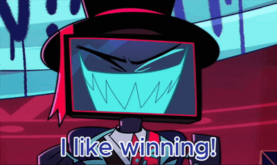 Cartoon Saying I Like Winning GIF