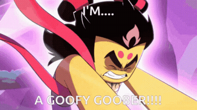 Cartoon Saying I'm A Goofy Goober GIF
