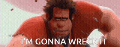 Cartoon Saying I'm Gonna Wreck It GIF
