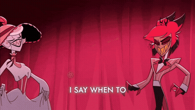Cartoon Saying I Say When To Next To Another Character GIF
