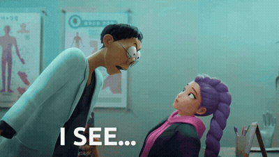 Cartoon Saying I See To Girl GIF