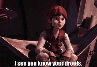 Cartoon Saying I See You Know Your Droids In Hammock GIF