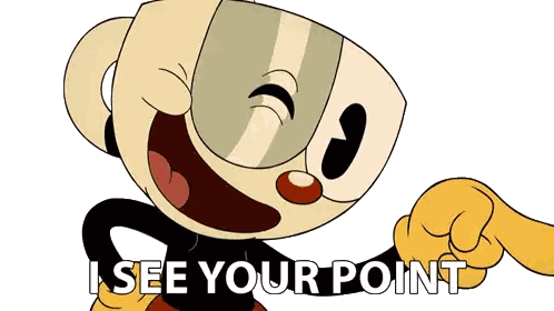 Cartoon Saying I See Your Point Sticker