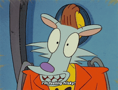 Cartoon Saying Im Feeling Frisky GIF