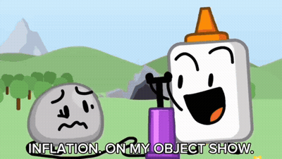 Cartoon Saying Inflation Next To Glue Bottle GIF