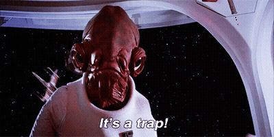 Cartoon Saying It's A Trap GIF
