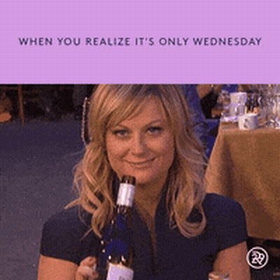 Cartoon Saying It's Just Wednesday Yellow Monster GIF