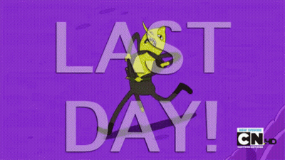 Cartoon Saying Last Day GIF