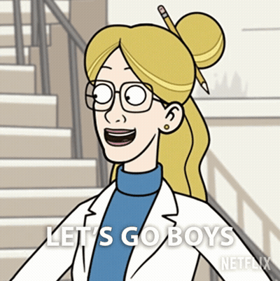 Cartoon Saying Let's Go Boys GIF
